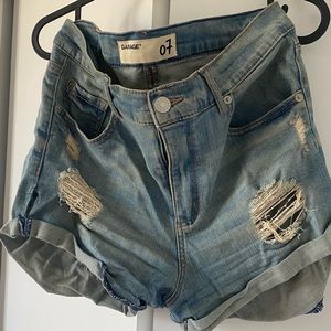 Jean Shorts with minor repairable damage
